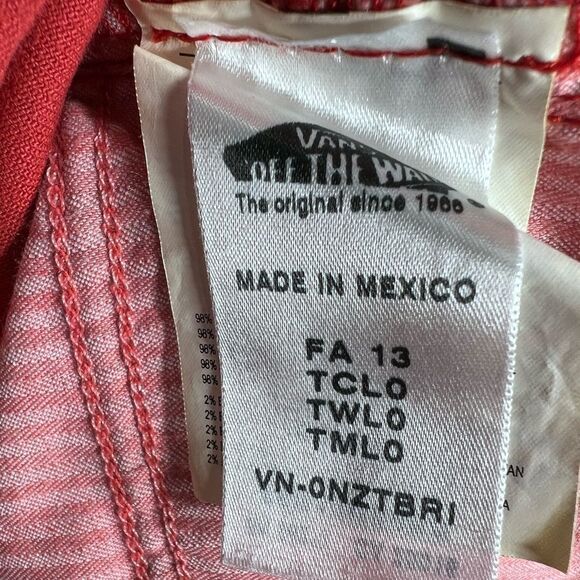 Vans Women's Bold Red Skinny Jeans Size 9 - Picture 16 of 16